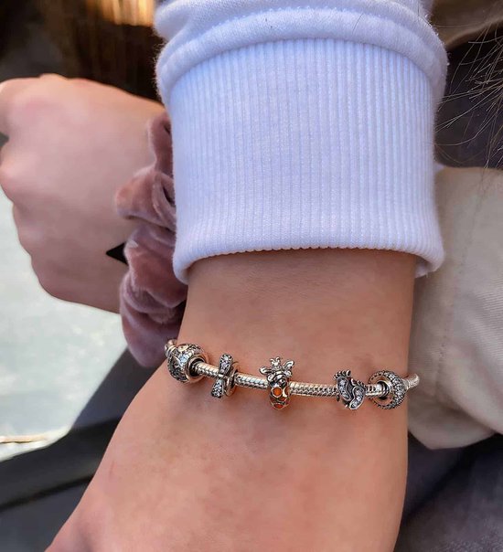 Nenalina Schildpad 0408852020 Karabijnhaak, bedelhanger voor bedelarmband van 925 sterling zilver, Sterling zilver, kristal