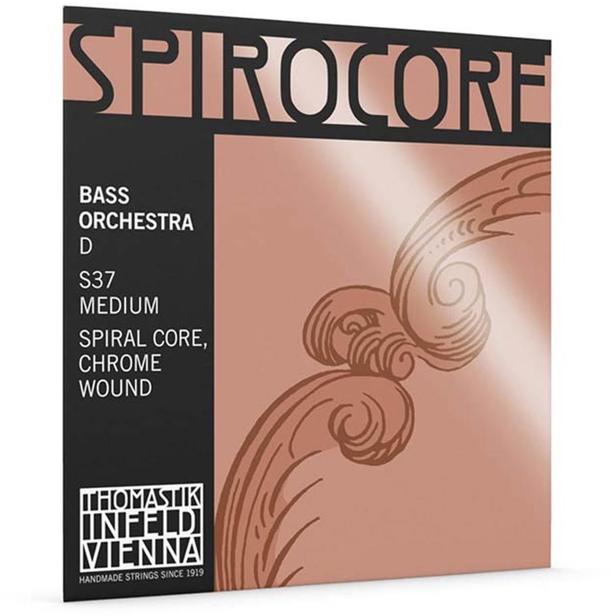 Thomastik Infeld THS-37 double bass string D-2 4/4 (string length 110cm) medium, spiral core, chrome