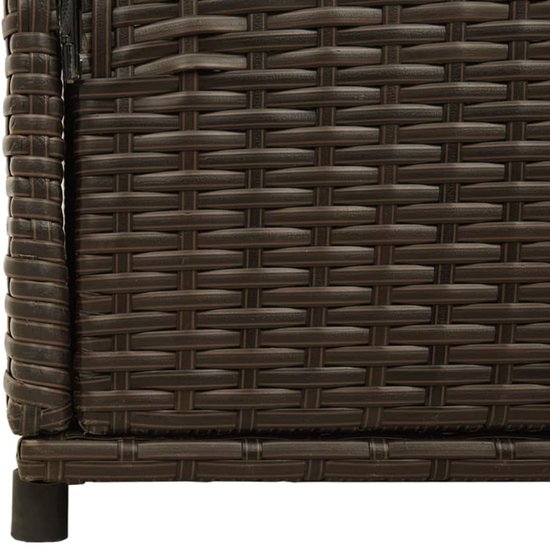 Abri de jardin The Living Store 105x55x113 cm en résine tressée marron - Armoire de rangement de jardin - Abri extérieur - Armoire de rangement extérieure - Coffre de jardin - Armoire en rotin