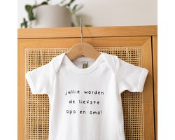 Zwangerschap aankondiging - Rompertjes met tekst - Jullie worden opa en oma - Pregnancy announcement - Baby - Bekendmaking