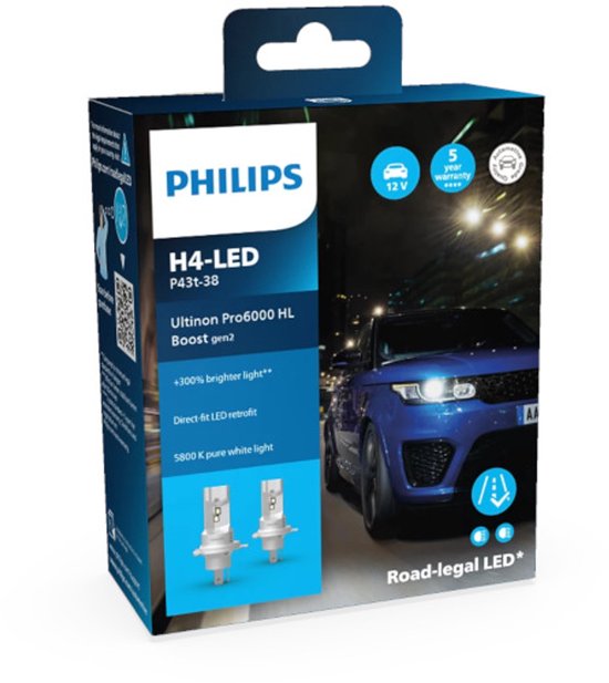 Philips Ultinon Pro6000 Boost Gen2 Direct-fit H4-LE Produktbild-Vorschau 7