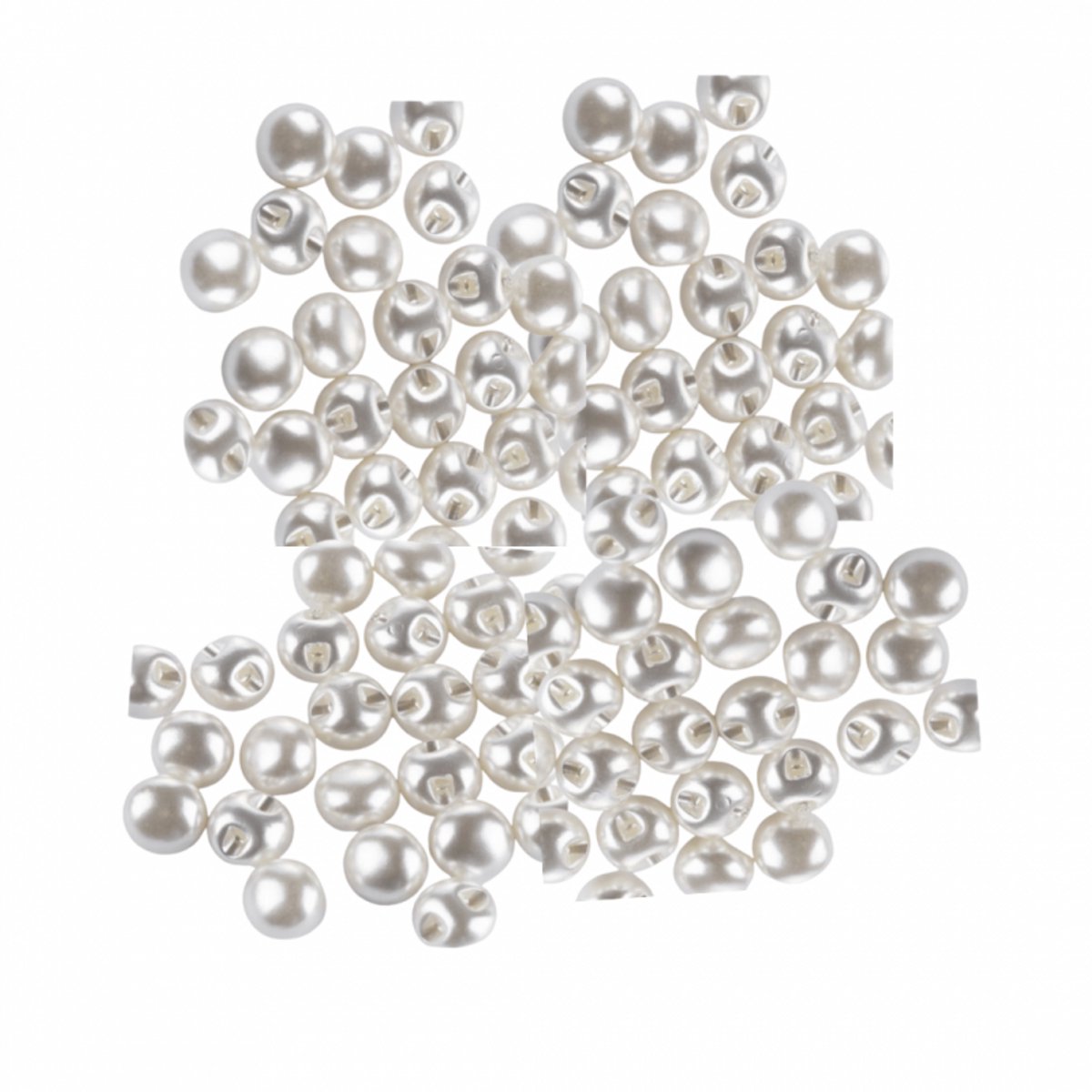 100 Naai kralen -synthetische Parel -Ivoor -5mm - Charme Bijoux