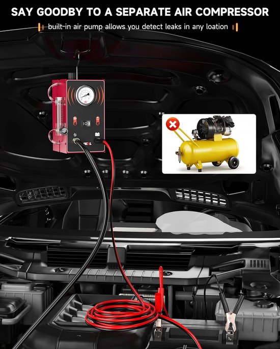 Auto -schokdemper Lekdetectortestgereedschap, Metalen
