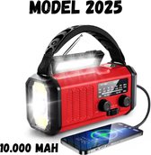 Bol.com Noodradio - Solar Opwindbaar 10.000mAh - MODEL 2025 - Solar powerbank Zonneenergie - Survival Noodpakket - Zaklamp Oplaa... aanbieding