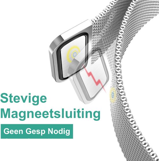 Bracelet magnétique milanais Argent de Premium pour Garmin Venu 3 / Vivoactive 4 / Forerunner 265 & 255 & 965 & 955 & 945 & 935 & 745 – Réglable, respirant et élégant