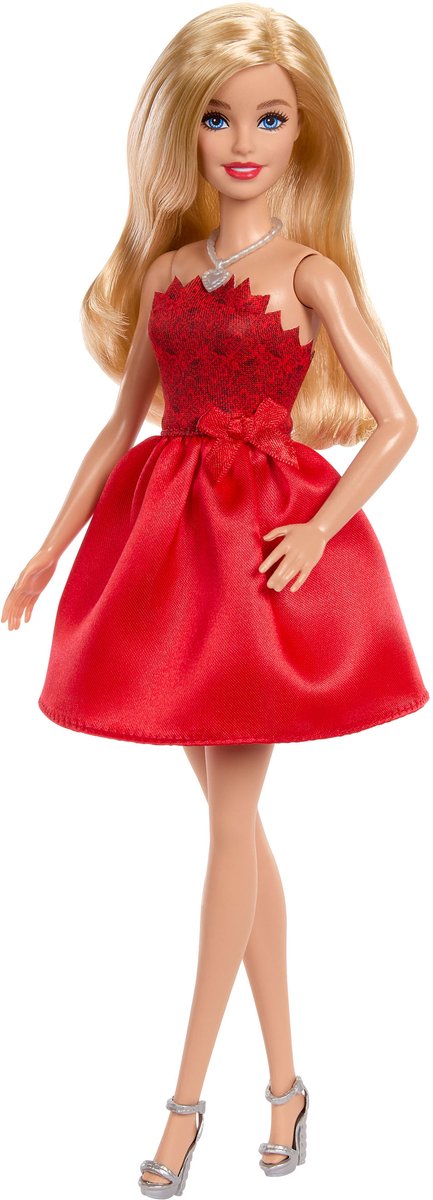 Barbie Mattel 80-Jubileum Modepop – Robijnrode Jurk & Zilveren Accenten — afbeelding 11