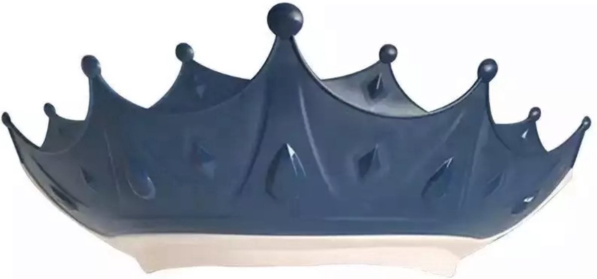 Finnacle - Siliconen - Verstelbaar Kinder Douchekapje - Blauw - Bad Douche - Kroon