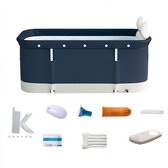 Opvouwbaar bad voor volwassenen en kinderen - Opvouwbaar bad - Mobiel zitbad - Bademmer - Geschikt als ijsbad en warm bad - Blauw