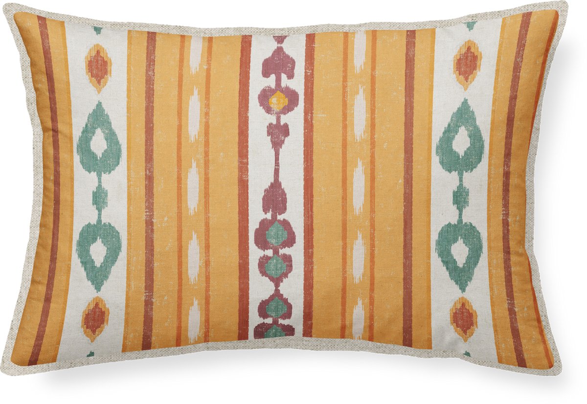 Sierkussen Oranje 50x30 cm - Boho - inclusief binnenkussen - boho-chic, grafisch - Linen & Grace