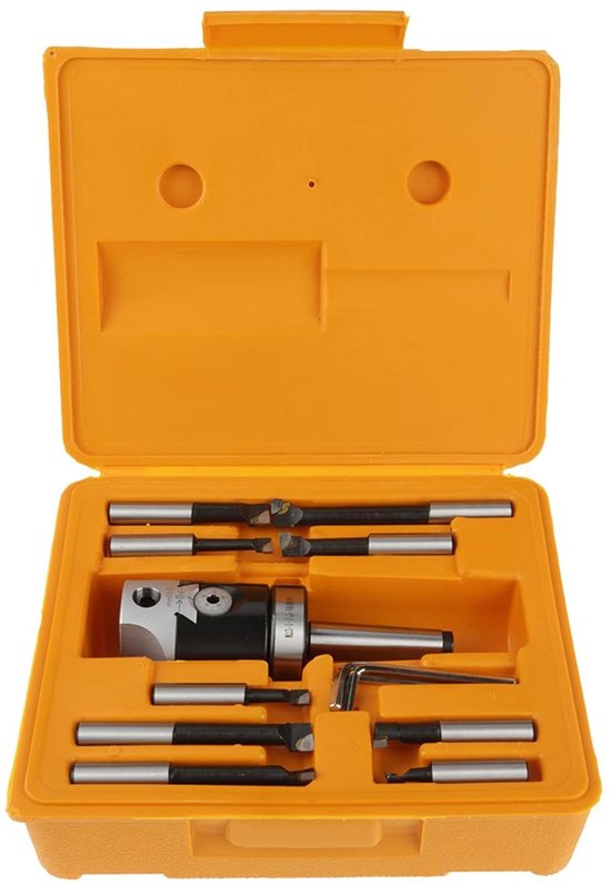 CNC-Fräszubehör-Set MT2-M10 F1-12 Mit 50mm Bohrkopf & 9x 12mm Bohrstangen – Perfekt Für Deine Werkstatt