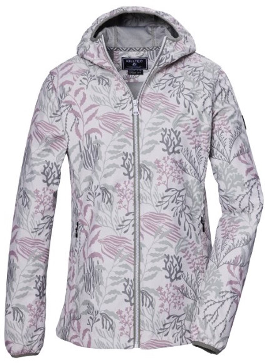 Killtec - Jas 42853 paars print softshell zomerjas maat 40