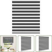 vidaXL Store enrouleur Zebra 135x100 cm Noir Rideaux Zebra - Store enrouleur - Rideau occultant - Rideaux régulateurs de lumière - Rideaux d'intimité