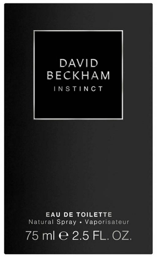 Zwarte doos met David Beckham Instinct, Eau de Toilette, Natural Spray, 75ml e 2.5 FL. OZ.
