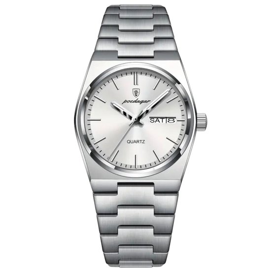 Montre de Luxe pour femme - Montre-bracelet - Cadeau - Montre - Coffret cadeau - Wit Argent - Coffret de Luxe