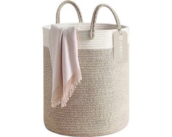 Jubbly - Wasmand - Wassorteerder - Opbergmand - Wasmand opvouwbaar - Wasbox - Woon Accessoires - 40 Liter - 100% Handgeweven Biologisch Katoen Jubbly - Wasmand - Wassorteerder - Opbergmand - Wasmand opvouwbaar - Wasbox - Woon Accessoires - 40 Liter - 100% Handgeweven Biologisch Katoen