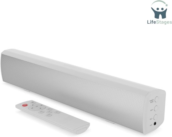 LifeStages – Soundbars Voor TV – Bowfell Soundbar Voor TV-apparaten, Bluetooth PC Soundbar – 2.0 Stereo TV Luidspreker Voor TV – 39cm Soundbar PC