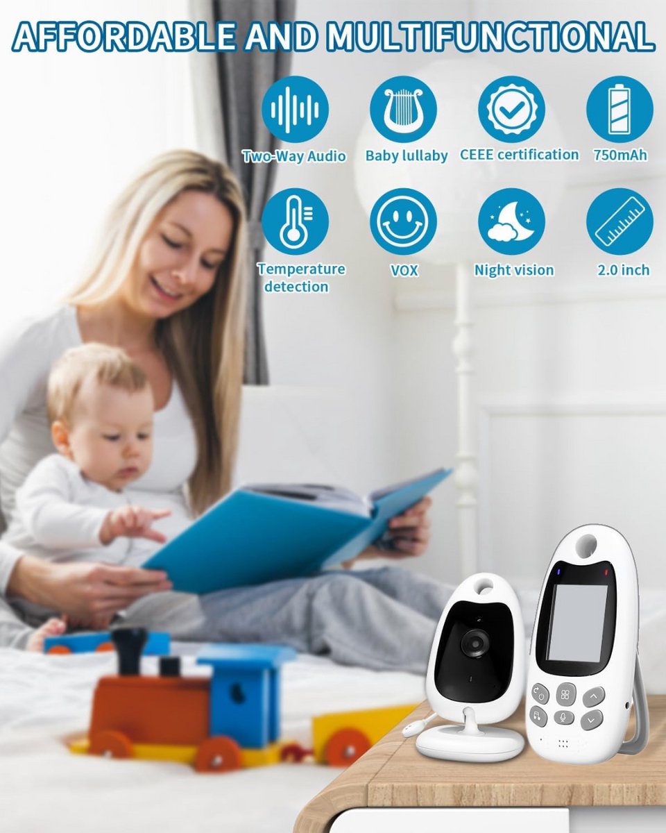 Shenzhen Haorui Babyfoon Met Camera en Nachtzicht - afbeelding 3