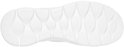 Onderkant van een witte Skechers GO WALK FLEX sneaker met een golvend patroon.