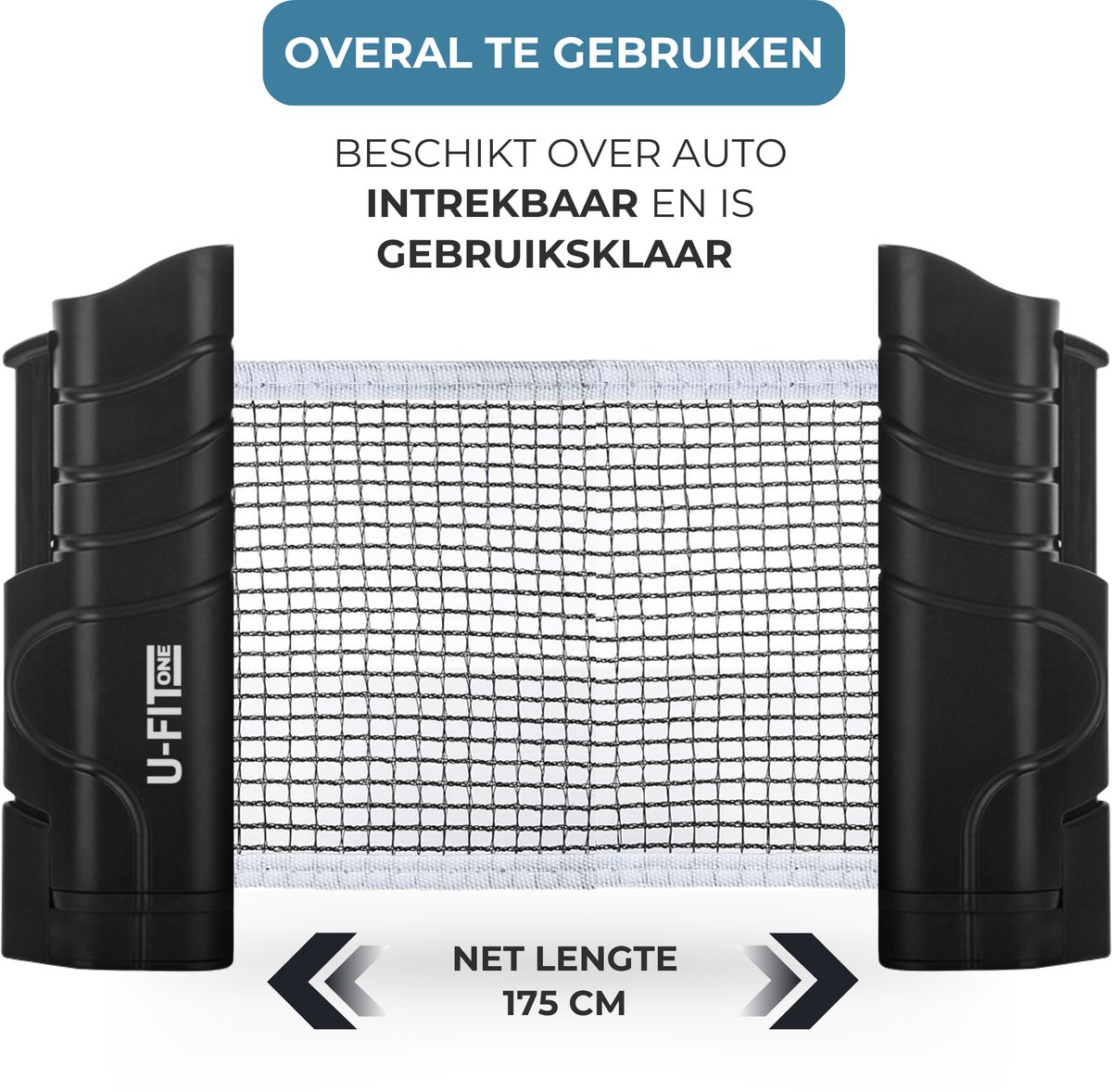 U Fit One Complete Tafeltennis Set met Ballen en Net - 4 Tafeltennisbatjes - 30 Tafeltennisballen - 2 Tafeltennisnetten - Table Tennis Rackets - Pingpong - Met Opbergtas - 3 Star — afbeelding 4