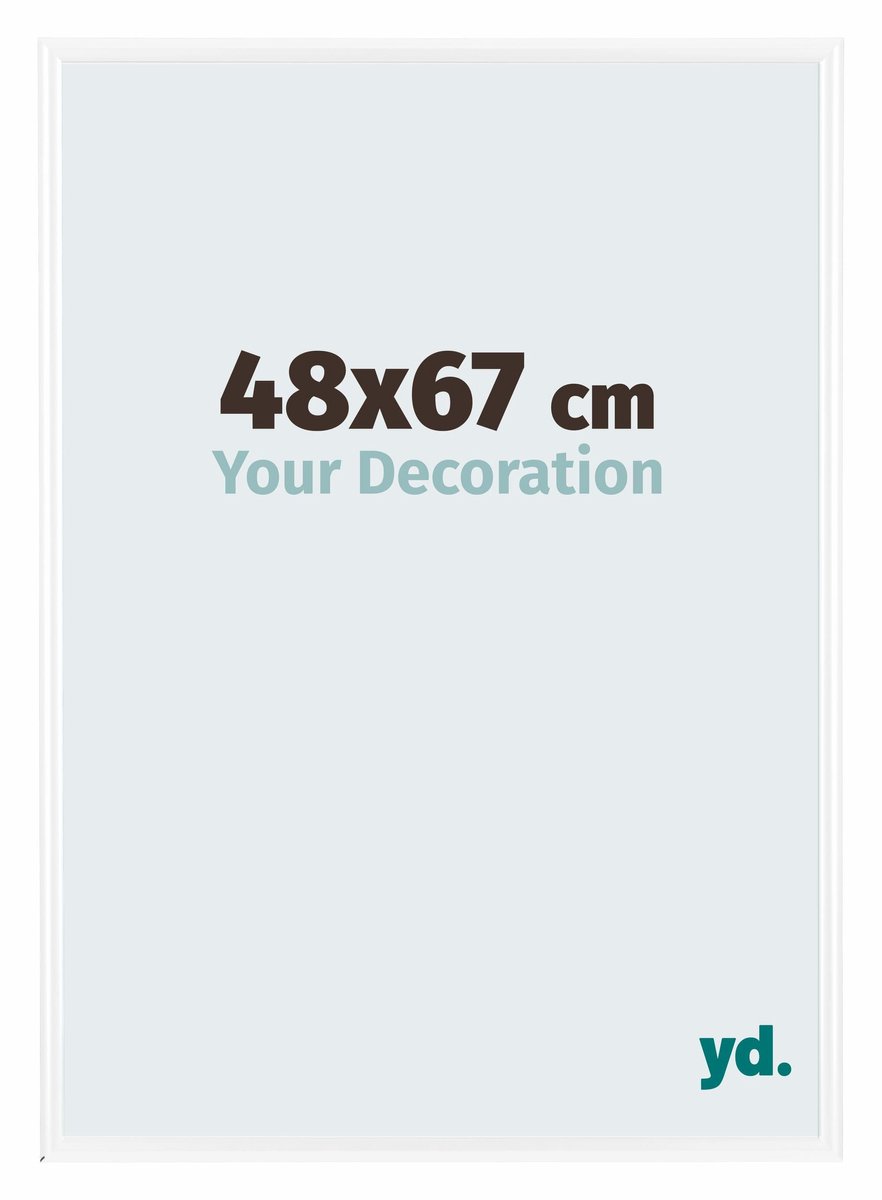 Your Decoration - Fotolijst 48x67 cm - Kunststof - Wit Hoogglans - Bordeaux