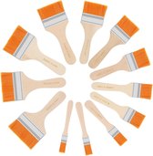 Pinceaux à glacis - Set de 12 pinceaux plats en nylon pour la décoration Art DIY