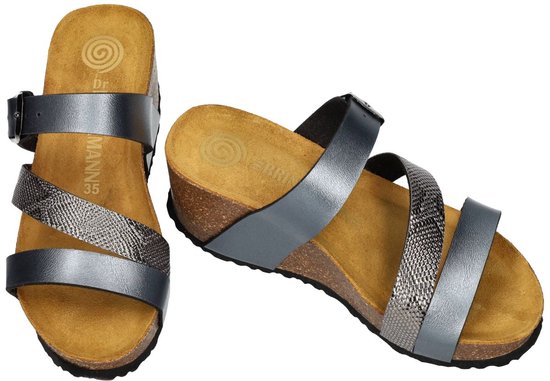 Dr Brinkmann - Femme - gris foncé - pantoufles et mules - taille 38