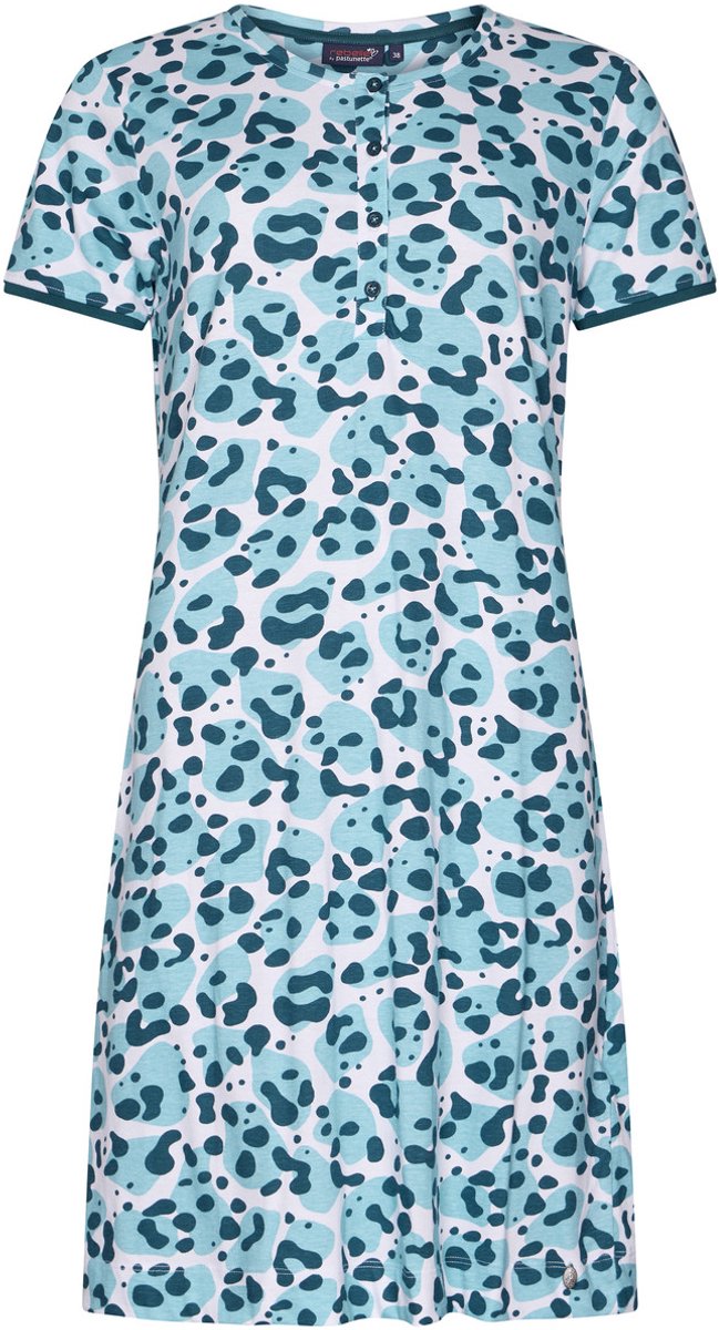 Rebelle Dames Nachthemd Rebelle - Tropical Turquoise - Bio Katoen