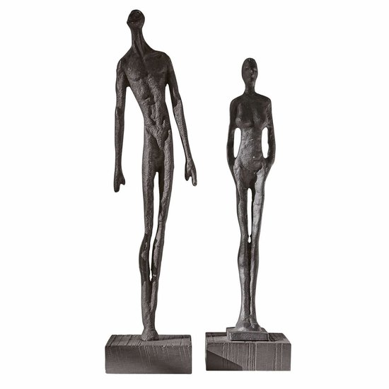 LOBERON Figurine set de 2 Percé anthracite