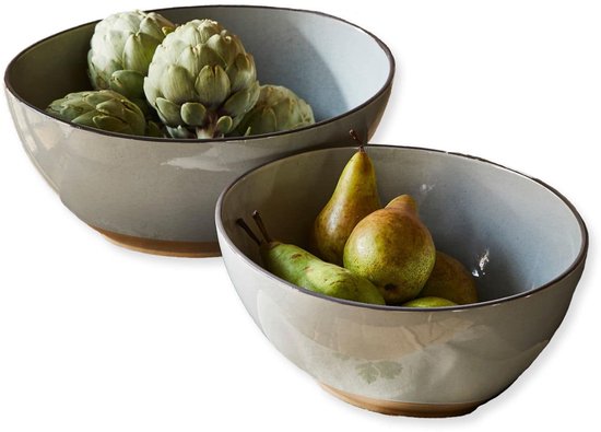 Loberon Dessert plate set of 6 Biarré grey