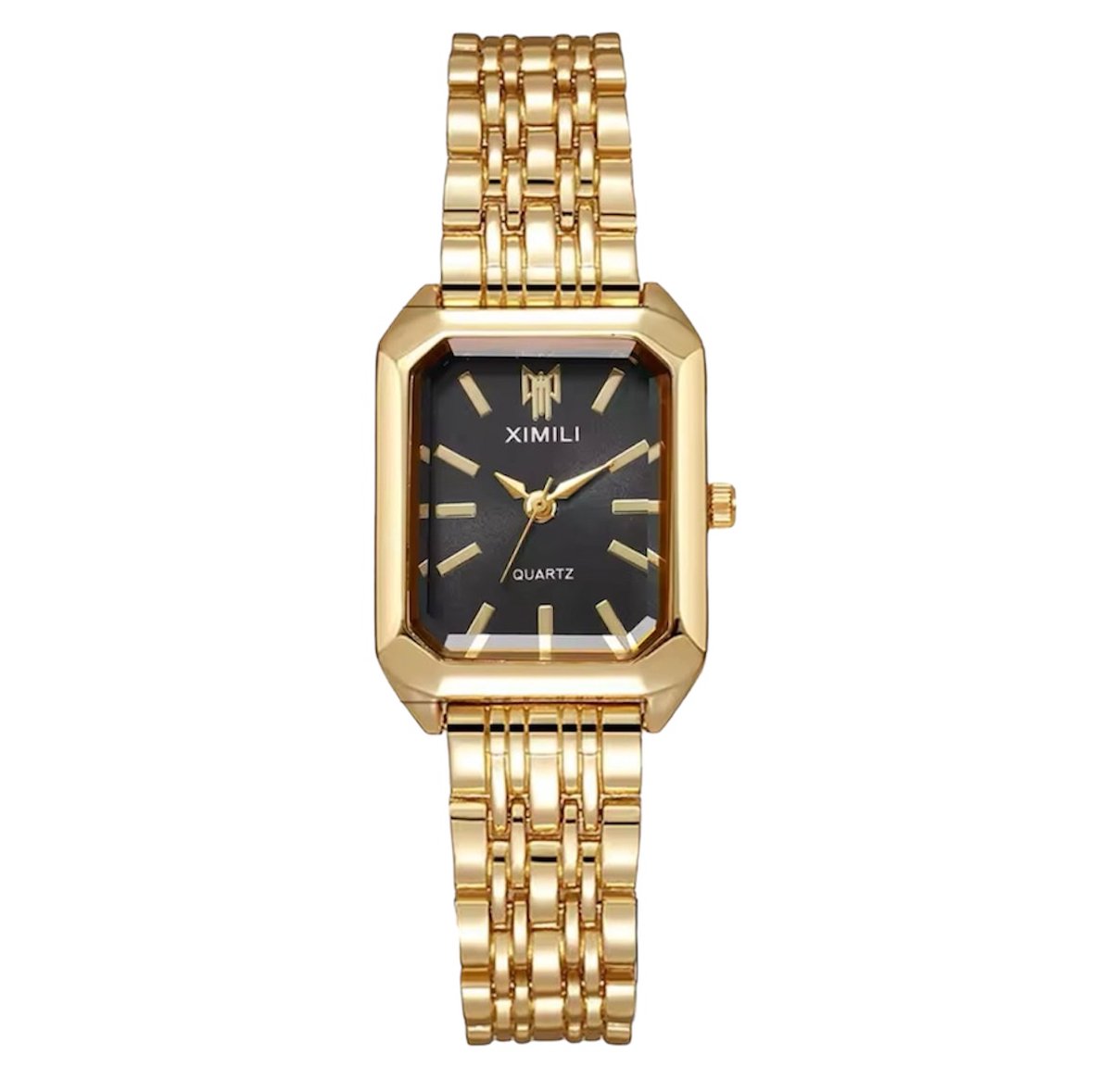 Ximili - Luxe Dameshorloge - Polshorloge - Cadeau - Horloge - Geschenkdoos - Vrouwen - Goud Zwart - Luxe Doos