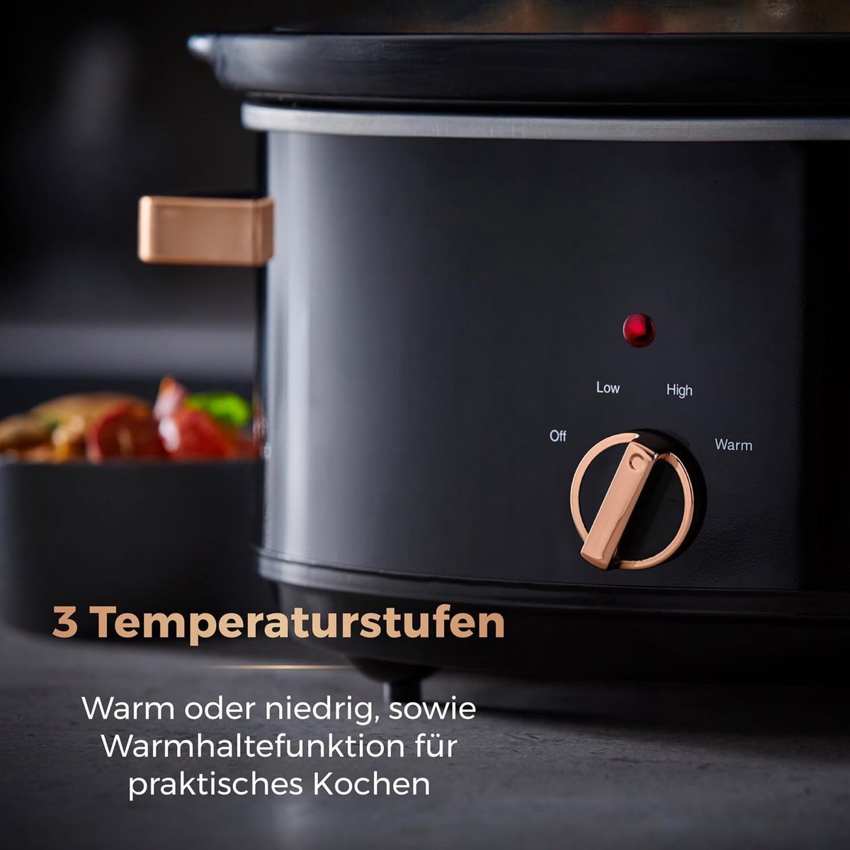 Afbeelding 3 van Slowcooker met Timer - Programmeerbare slowcooker - Elektrische slowcooker - Digitale slowcooker - Binnenpan - Eten