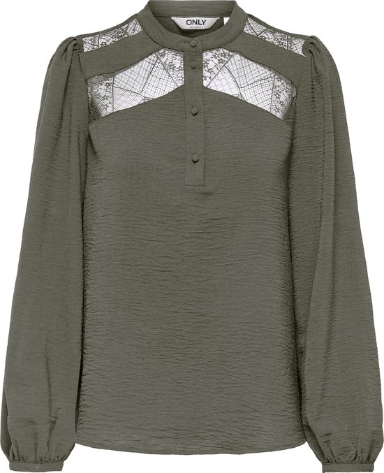 ONLY - ONLYOHANNA LIFE FR L/S LACE TOP WVN CS - Meisjes - Blouses