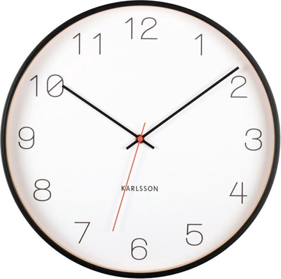 Karlsson - Wandklok Joy - Zwart- Ø40cm