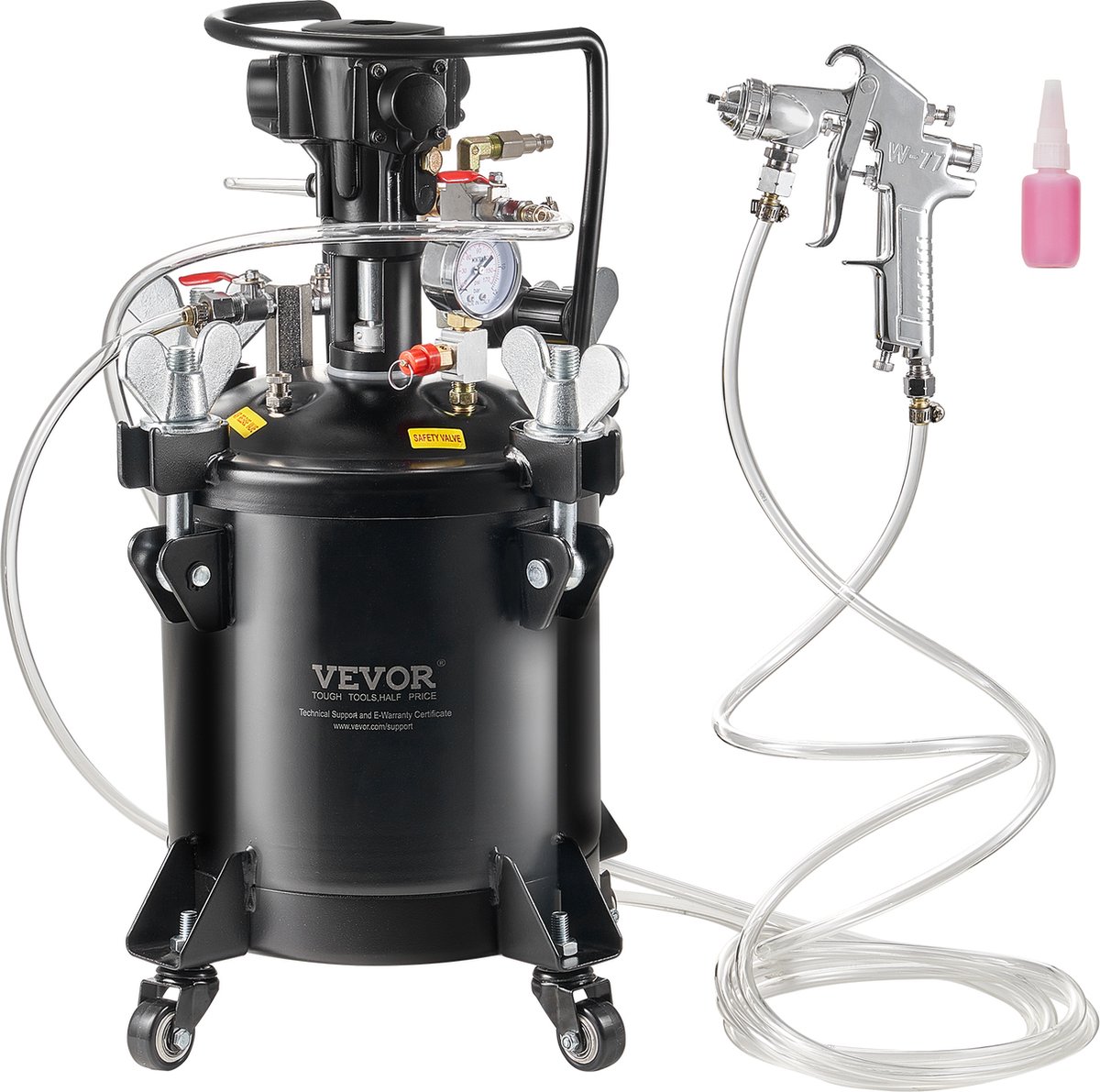 VEVOR Druktank Verfspuitpistool Spuitverf 10l Volautomatisch 70psi