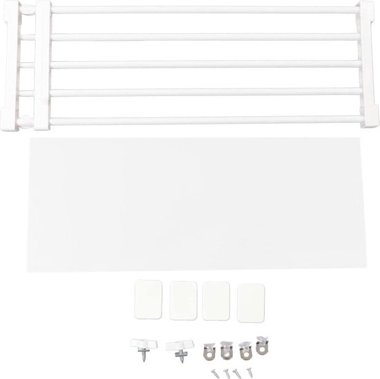 Uitbreidbaar Kledingkast Organizer Rek, Verstelbaar Doe-het-zelf Garderobeverdelers Separator Trekplank voor Kledingkast, Kast, Badkamer, Keuken, Boekenkast 24cm Breedte (50-80 cm / 19,7-31,5 inch lengte