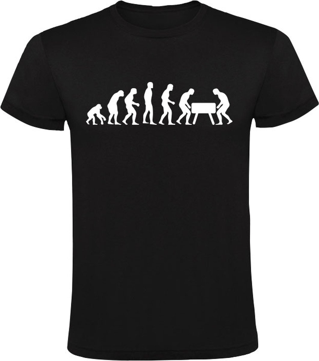 Evolution Tafelvoetbal Heren T-shirt - game - spel - evolutie - shirt