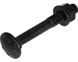 Blackline bevestigingsmaterialen - Slotbout met moer en sluitring – M5 t/m M8 (30–100 mm) - M6 x 60mm / 25