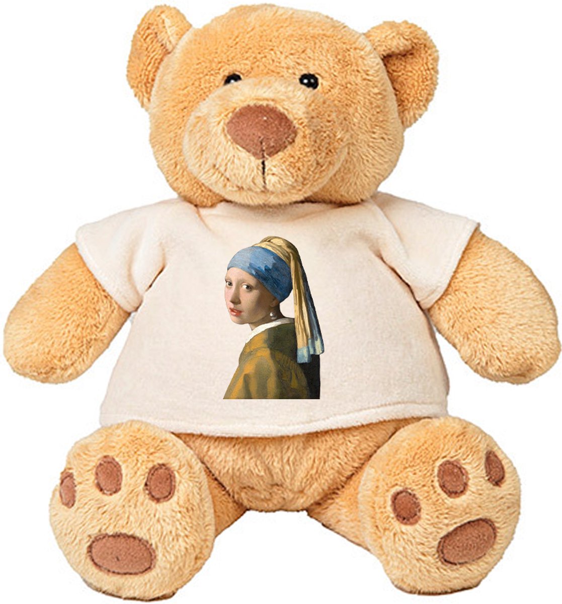 Teddy Beer Meisje met de parel - kunst - schilderij - kunstenaar - vermeer - knuffel