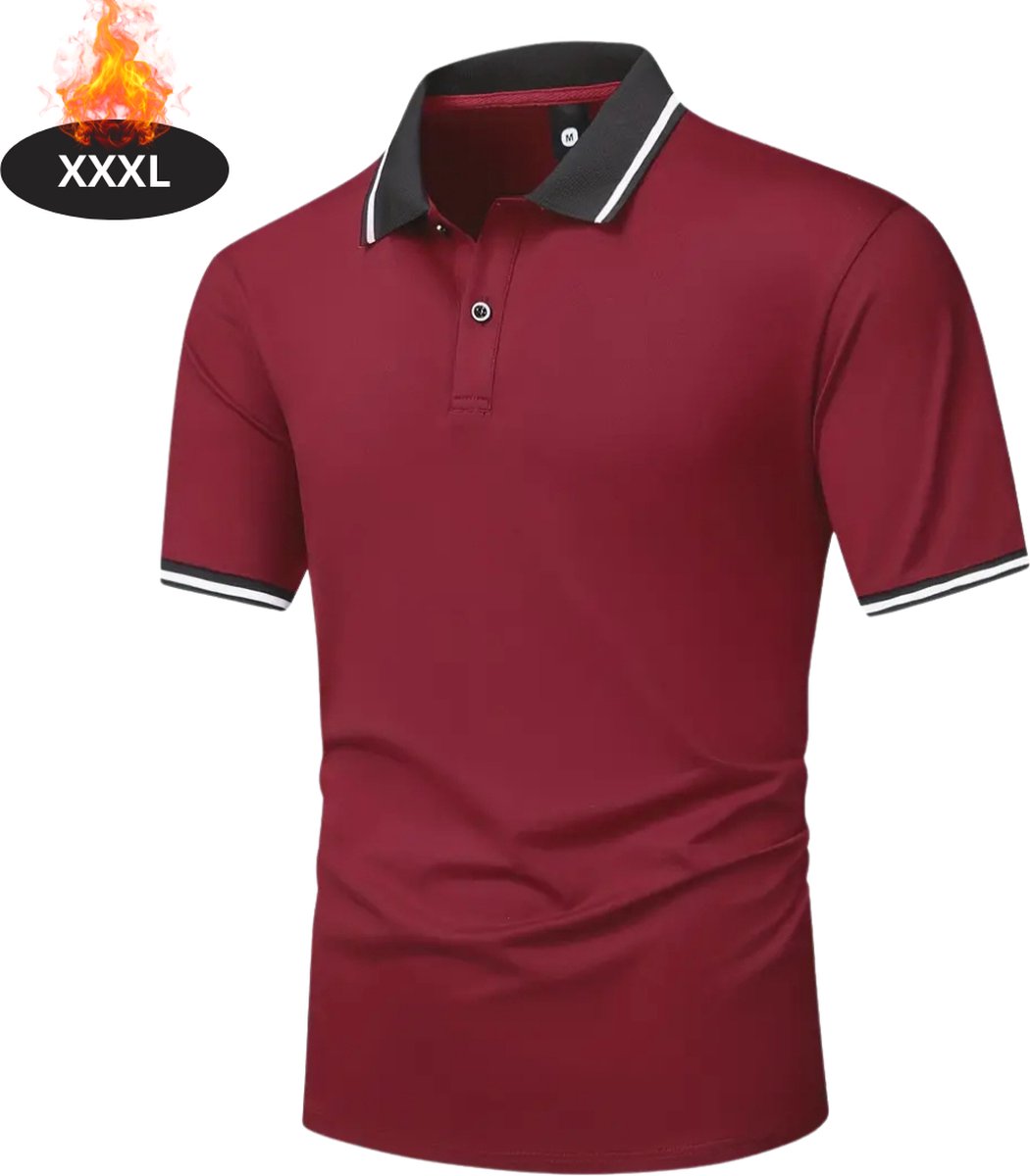 Bovista Poloshirt Heren T-Shirt Heren Shirt Overhemd Polo Shirt Bordeauxrood