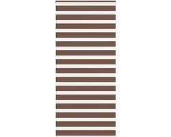 vidaXL - Zebra - rolgordijn - 105x230 - cm - stofbreedte - 100,9cm - polyester - bruin