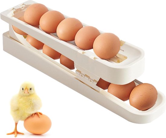 Eieropslag voor koelkast, automatische eierhouder voor koelkastdeur
