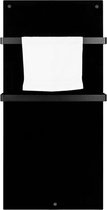 Bol.com Eurom Sani 1000 Comfort Badkamerkachel - 127x55x5cm - wifi - 1000watt - glas zwart aanbieding