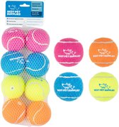 Lot De 9 Balles De Tennis D'entraînement - Pour Débutants, Chiens, Loisirs - Caoutchouc Durable, Rebond élevé - 63 Mm
