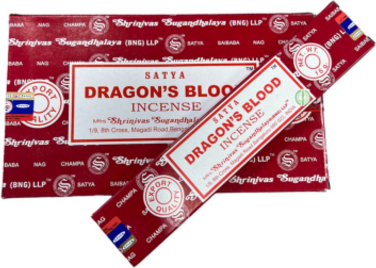 Yogi & Yogini naturals Dragon's blood wierook 15 grams Satya - doos van 12 st. Wit