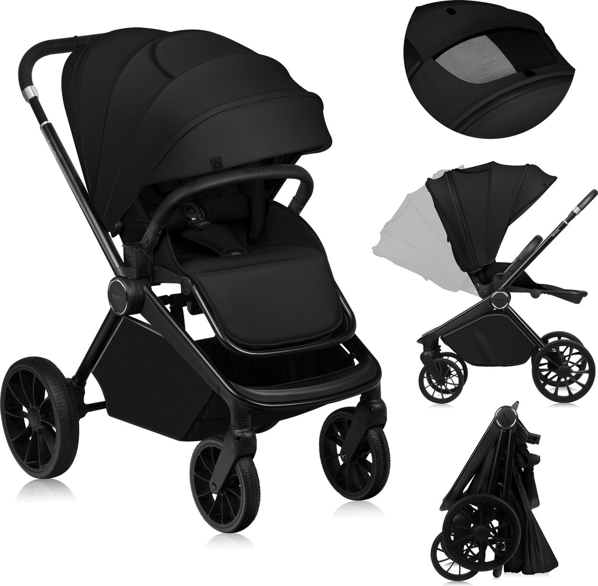 Lionelo Mika Plus Kinderwagen - All-Terrain Wielen -