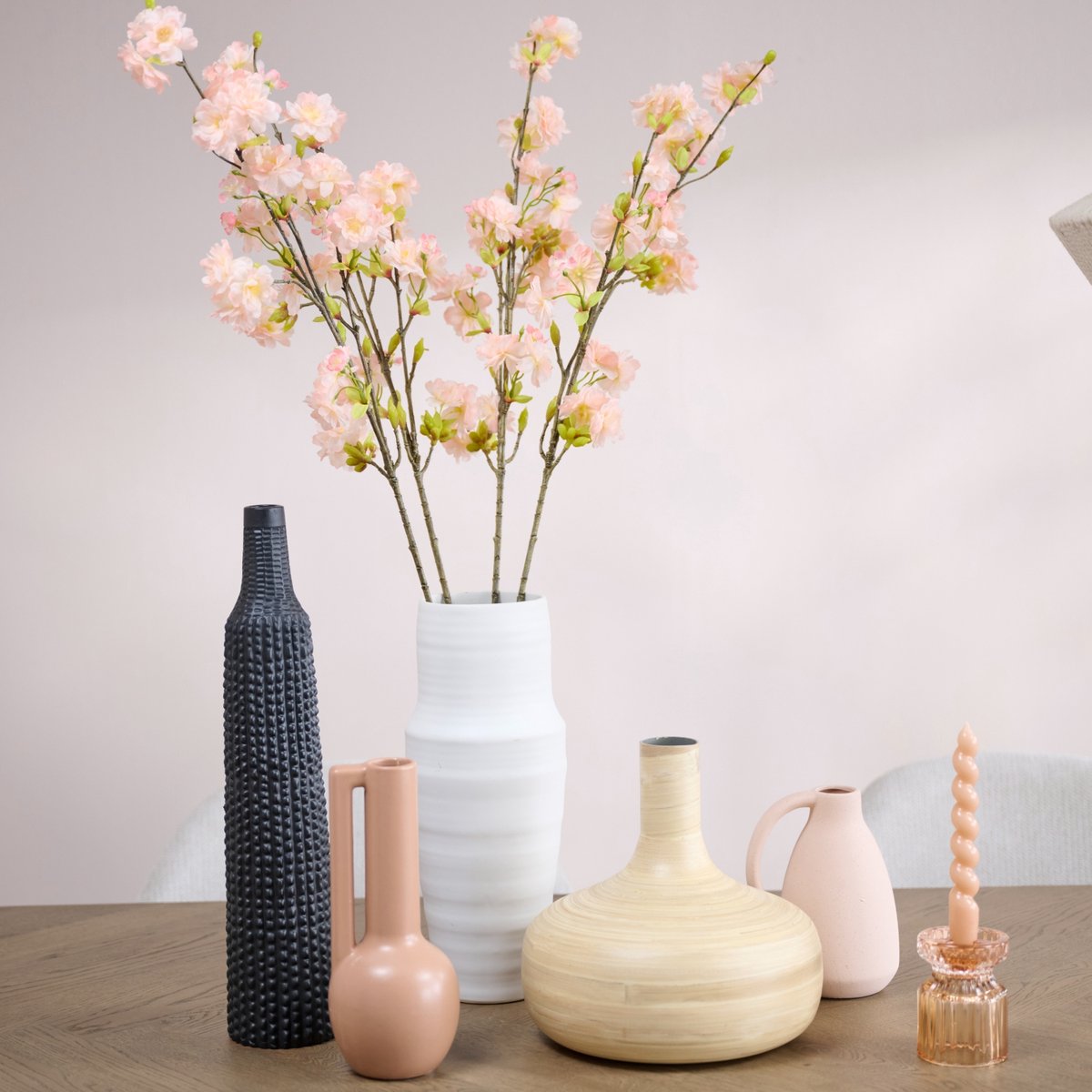 Vaas ANGIRA - Ø9.5x46cm - Zwart