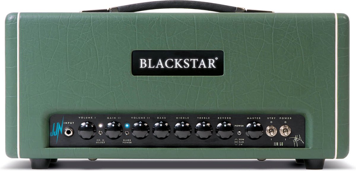 Blackstar JJN 50 St.James Head, British Racing Green - Buizenversterker, top, gitaar - groen