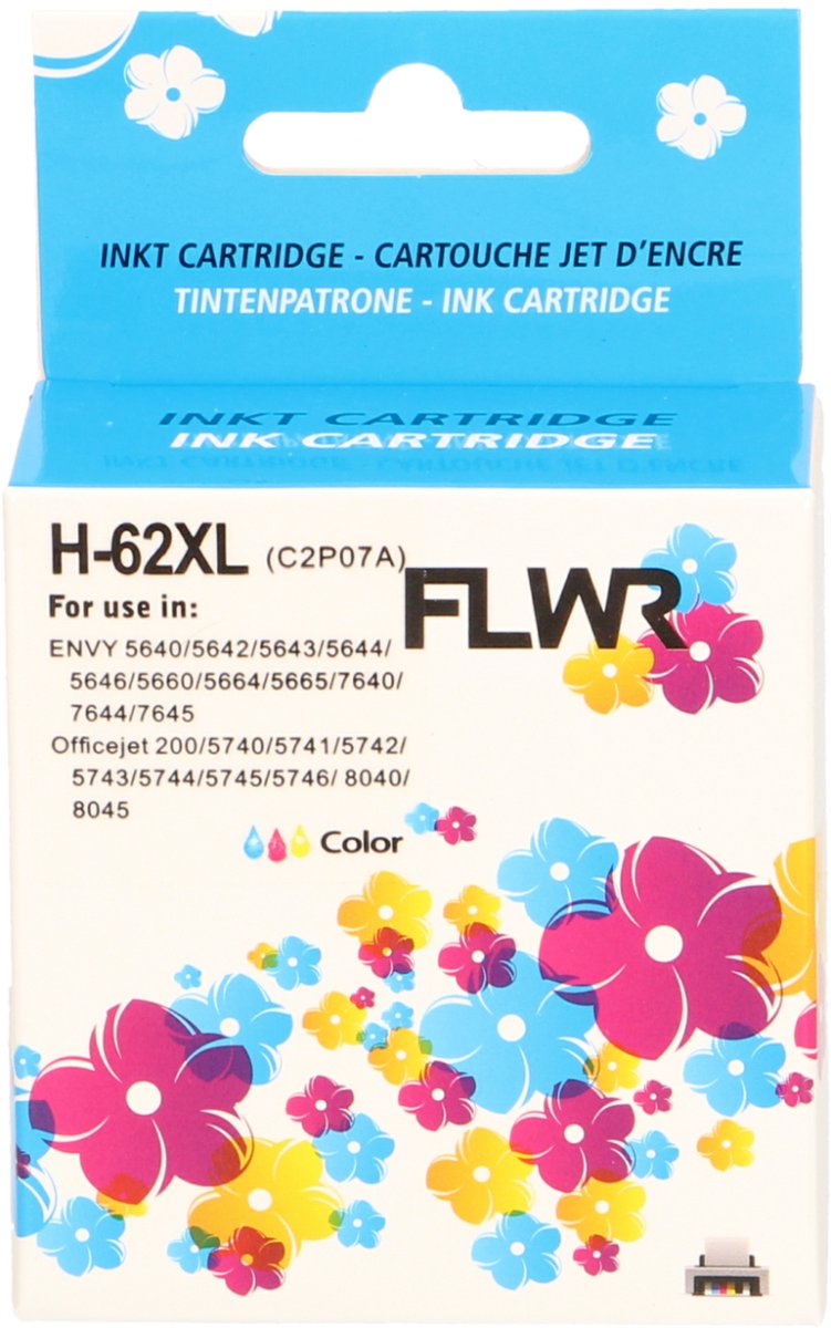 FLWR - Inktcartridges / 62XL / Kleur - Geschikt voor HP