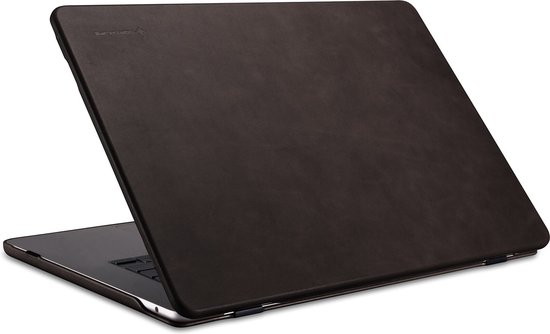 NorthLife Convient pour MacBook Air 13 pouces M2/ M3 (2022-2024) Housse en cuir - étui - Zwart