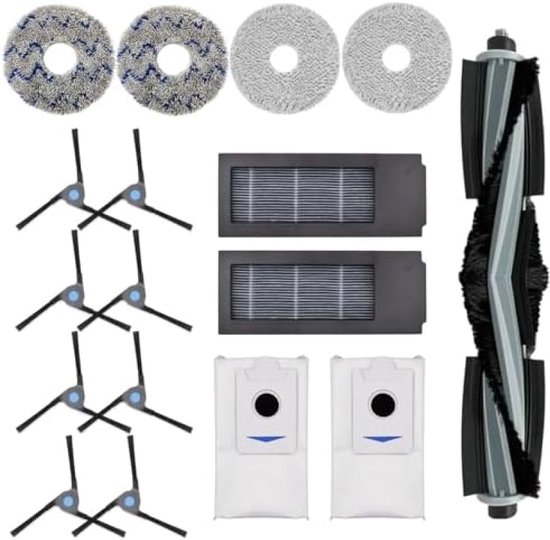 Vervangende accessoires kit compatibel met Ecovacs Deebot X9 Pro Omni/X9 Pro Stofzuiger Robot Onderdelen 11 Stks
